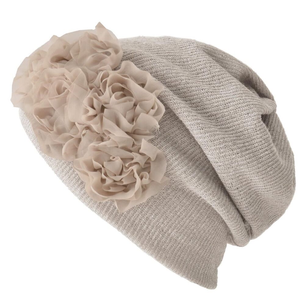 6935 Flower Beanie Hat - Bonnet Turban Headband Chemo Cap Circle Scarf